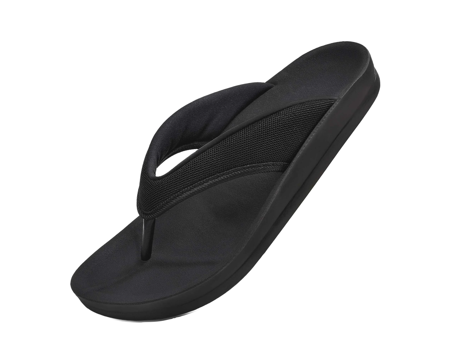 Aerothotic Women's Comfortable Thong Sandal, Enhalus, Black (L0619)